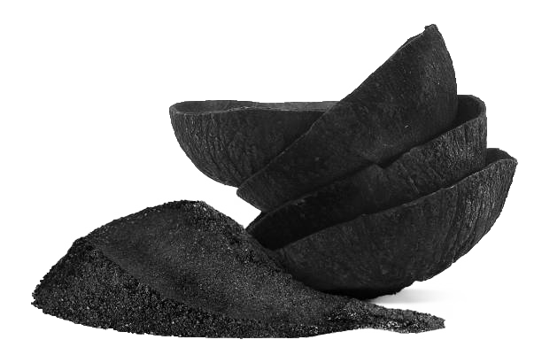 coconut charcoal briquettes that produce little residue