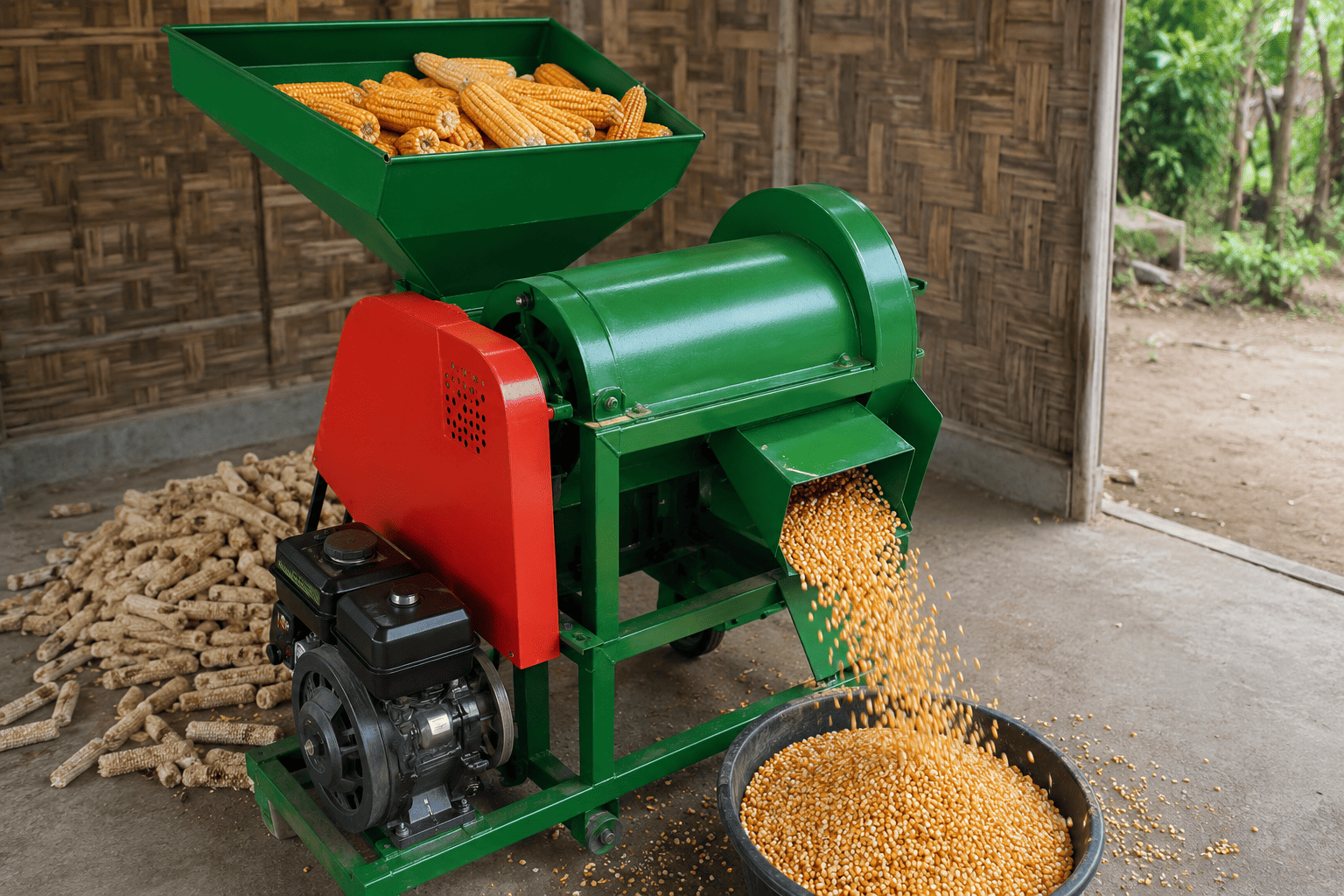 berapa kapasitas mesin pemipil jagung