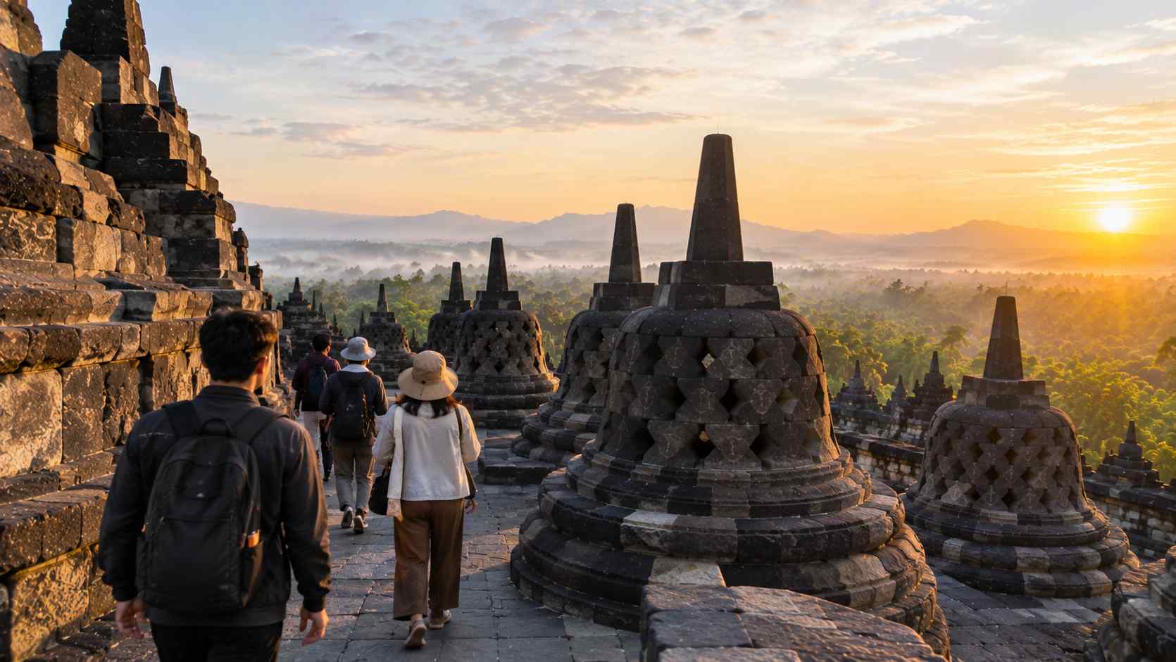 Borobudur Sunrise Walking Tour Guide for Active Travelers